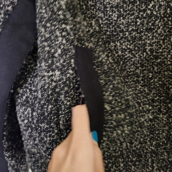 J. Crew wool blend black & white marled boucle tweed jacket size 8 - Picture 5 of 11